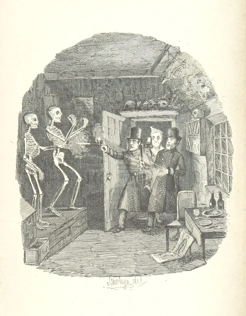 An illustration from Sylvester Sound, the Somnambulist. (Illustrated by Onwhyn.) [With a portrait of the author, 1844, leaf 393