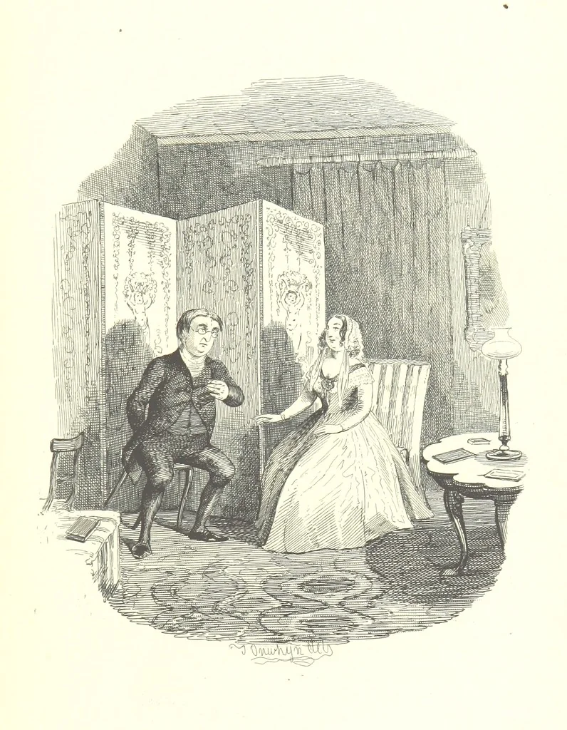 An illustration from Sylvester Sound, the Somnambulist. (Illustrated by Onwhyn.) [With a portrait of the author, 1844, leaf 401
