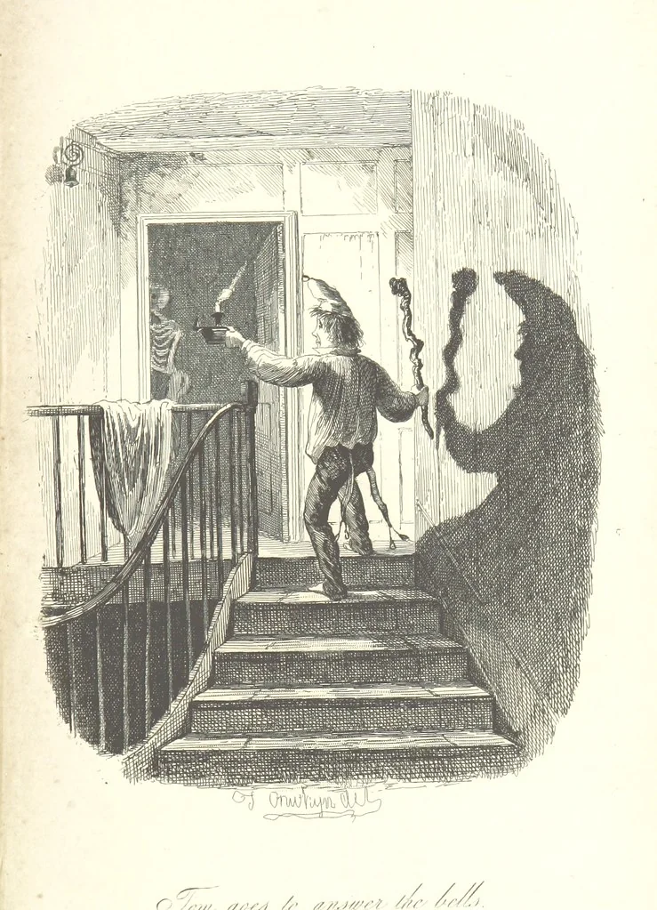 An illustration from Sylvester Sound, the Somnambulist. (Illustrated by Onwhyn.) [With a portrait of the author, 1844, leaf 403