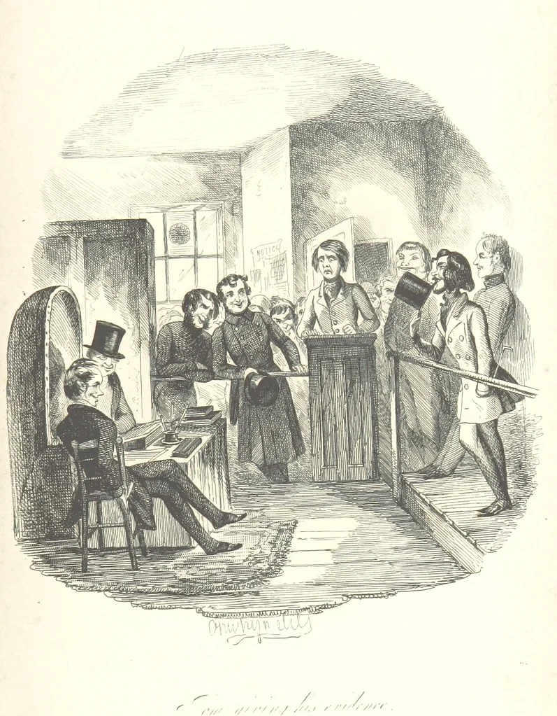An illustration from Sylvester Sound, the Somnambulist. (Illustrated by Onwhyn.) [With a portrait of the author, 1844, leaf 409