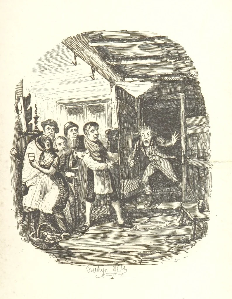 An illustration from Sylvester Sound, the Somnambulist. (Illustrated by Onwhyn.) [With a portrait of the author, 1844, leaf 417
