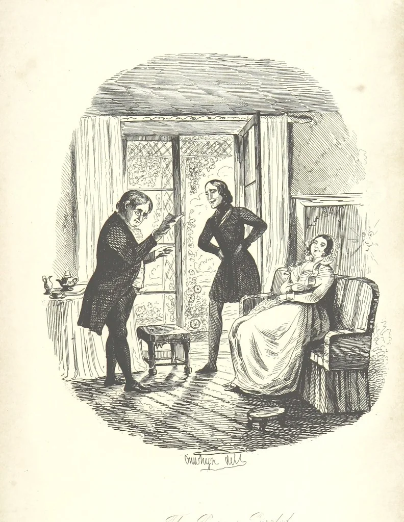 An illustration from Sylvester Sound, the Somnambulist. (Illustrated by Onwhyn.) [With a portrait of the author, 1844, leaf 421