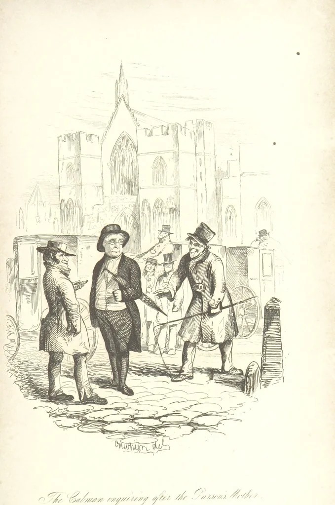 An illustration from Sylvester Sound, the Somnambulist. (Illustrated by Onwhyn.) [With a portrait of the author, 1844, leaf 433
