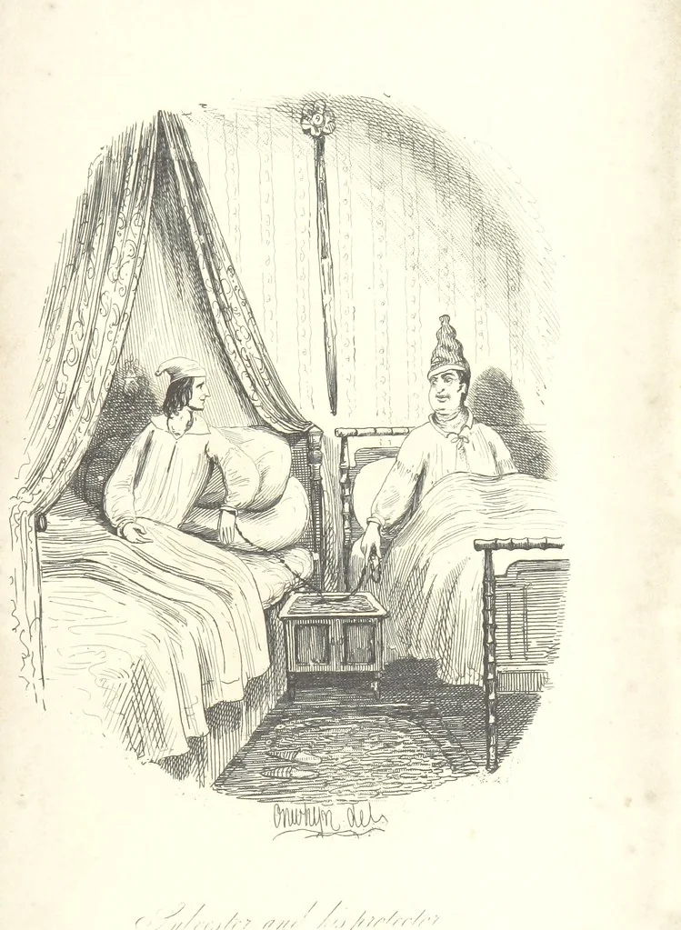 An illustration from Sylvester Sound, the Somnambulist. (Illustrated by Onwhyn.) [With a portrait of the author, 1844, leaf 435