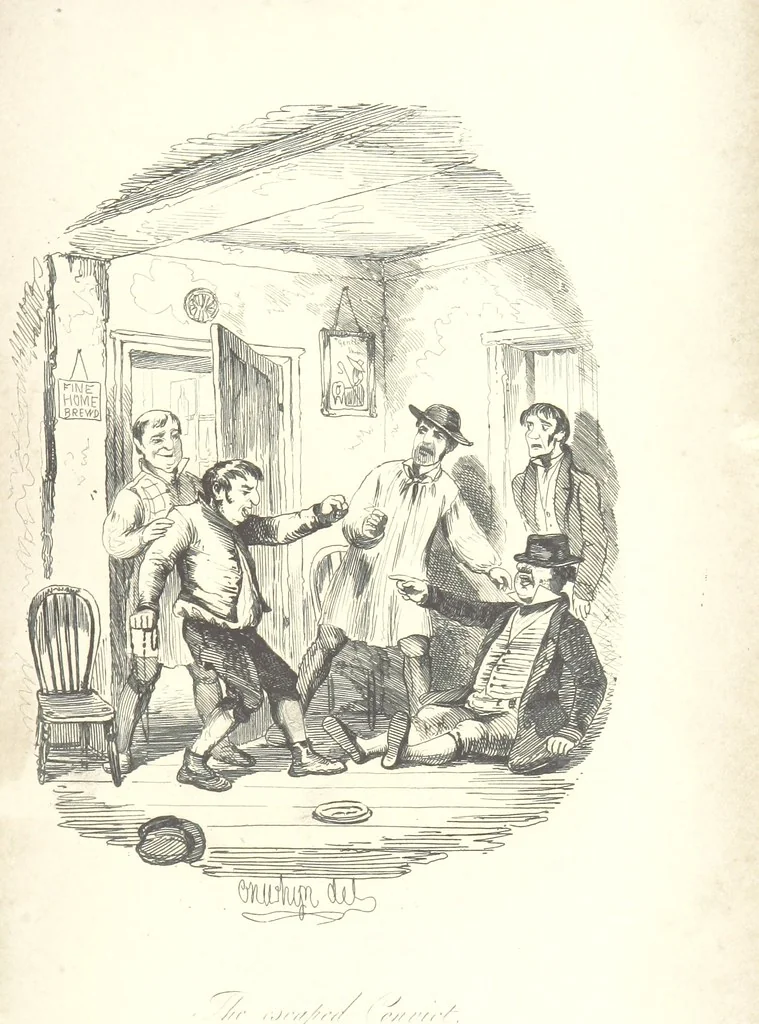 An illustration from Sylvester Sound, the Somnambulist. (Illustrated by Onwhyn.) [With a portrait of the author, 1844, leaf 437