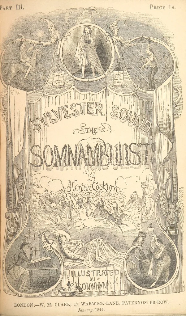 An illustration from Sylvester Sound, the Somnambulist. (Illustrated by Onwhyn.) [With a portrait of the author, 1844, leaf 443