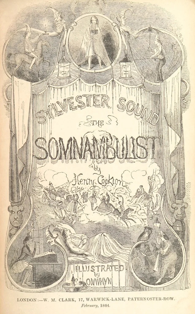 An illustration from Sylvester Sound, the Somnambulist. (Illustrated by Onwhyn.) [With a portrait of the author, 1844, leaf 445