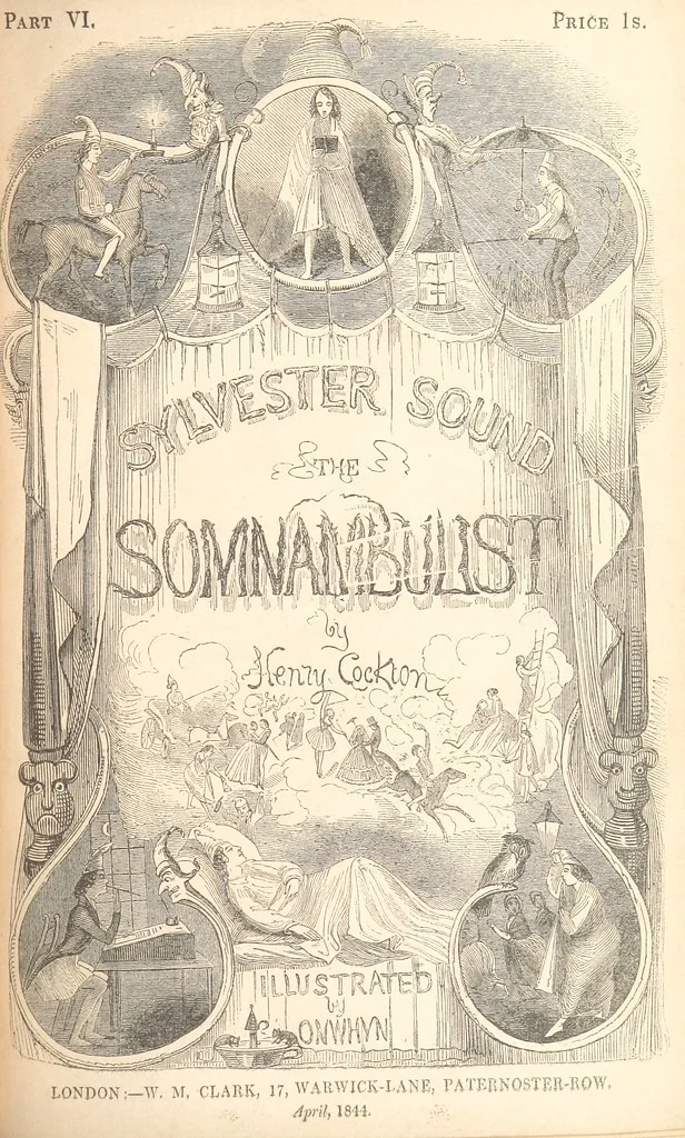An illustration from Sylvester Sound, the Somnambulist. (Illustrated by Onwhyn.) [With a portrait of the author, 1844, leaf 449