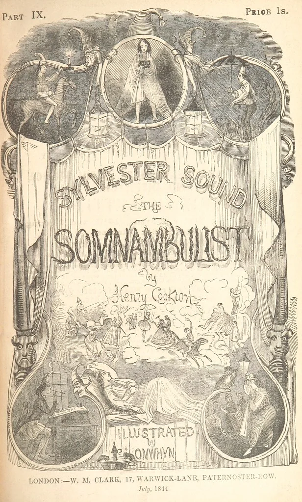 An illustration from Sylvester Sound, the Somnambulist. (Illustrated by Onwhyn.) [With a portrait of the author, 1844, leaf 453