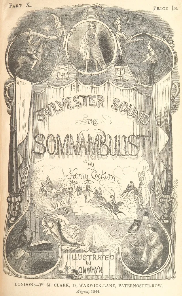 An illustration from Sylvester Sound, the Somnambulist. (Illustrated by Onwhyn.) [With a portrait of the author, 1844, leaf 455