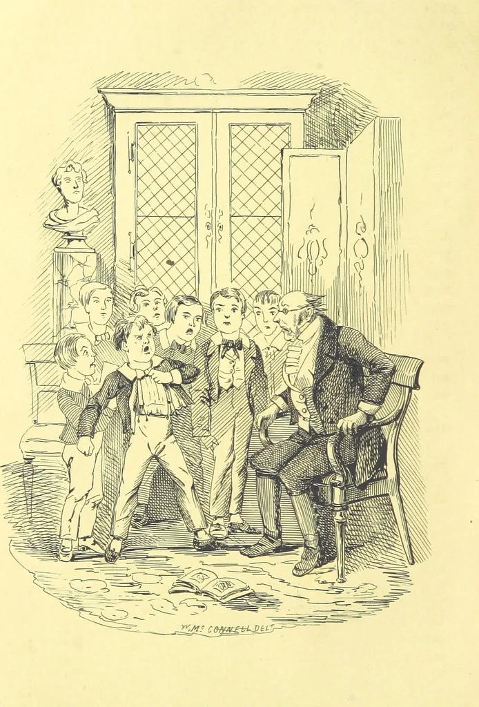 An illustration from Lorimer Littlegood Esq, a young gentleman who wished to see society, and saw it accordingly. Illustrated by George Cruikshank and William M'Connell, 1858, leaf 170