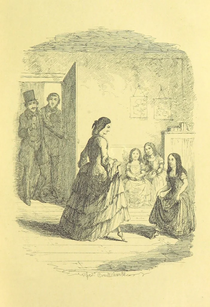 An illustration from Lorimer Littlegood Esq, a young gentleman who wished to see society, and saw it accordingly. Illustrated by George Cruikshank and William M'Connell, 1858, leaf 253