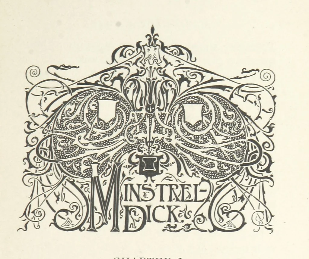 An illustration from Minstrel Dick. A tale of the XIVth cent, 1896, leaf 15