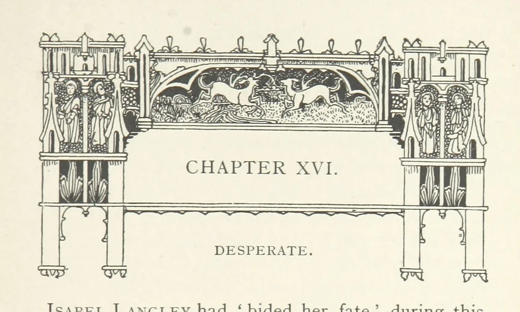 An illustration from Minstrel Dick. A tale of the XIVth cent, 1896, leaf 153