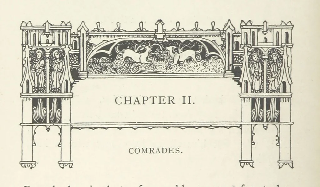 An illustration from Minstrel Dick. A tale of the XIVth cent, 1896, leaf 24