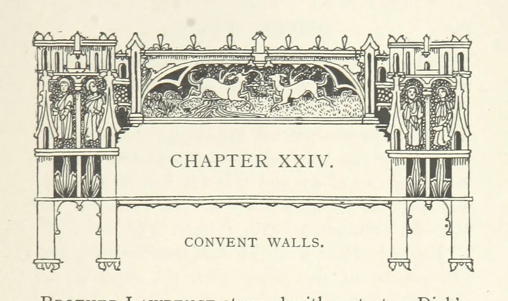 An illustration from Minstrel Dick. A tale of the XIVth cent, 1896, leaf 245