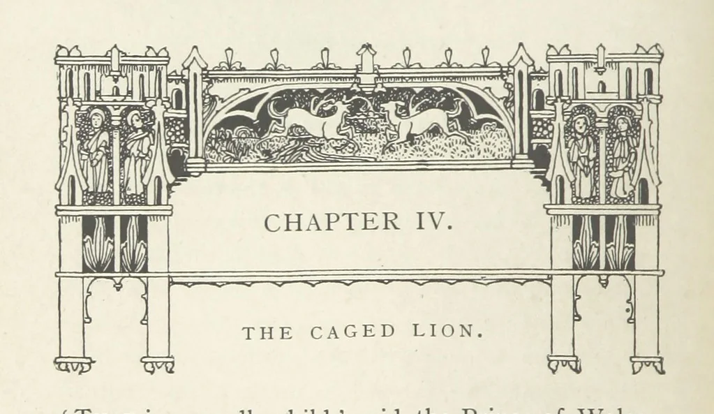 An illustration from Minstrel Dick. A tale of the XIVth cent, 1896, leaf 44