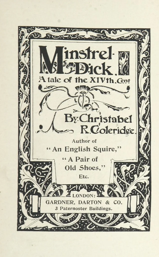 An illustration from Minstrel Dick. A tale of the XIVth cent, 1896, leaf 9