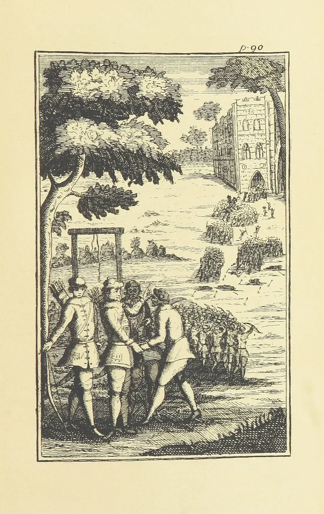 An illustration from A Collection of Old Ballads. Corrected from the best and most ancient copies extant. With introductions, historical, critical, or humorous. Illustrated with copper plates. [Collected by Ambrose Philips?, 1871, leaf 123
