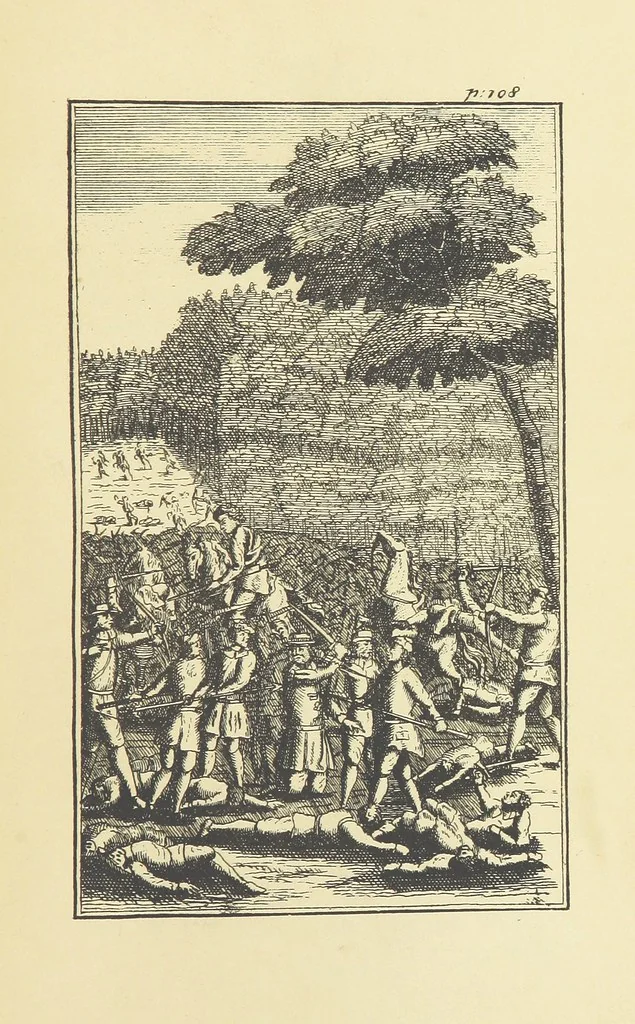An illustration from A Collection of Old Ballads. Corrected from the best and most ancient copies extant. With introductions, historical, critical, or humorous. Illustrated with copper plates. [Collected by Ambrose Philips?, 1871, leaf 143