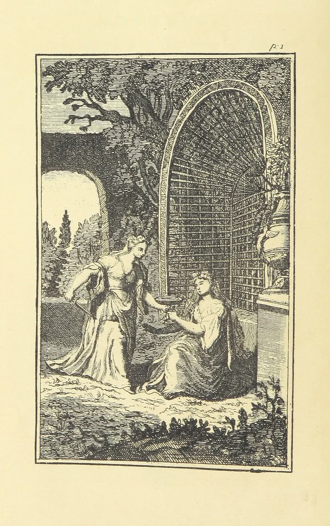 An illustration from A Collection of Old Ballads. Corrected from the best and most ancient copies extant. With introductions, historical, critical, or humorous. Illustrated with copper plates. [Collected by Ambrose Philips?, 1871, leaf 24