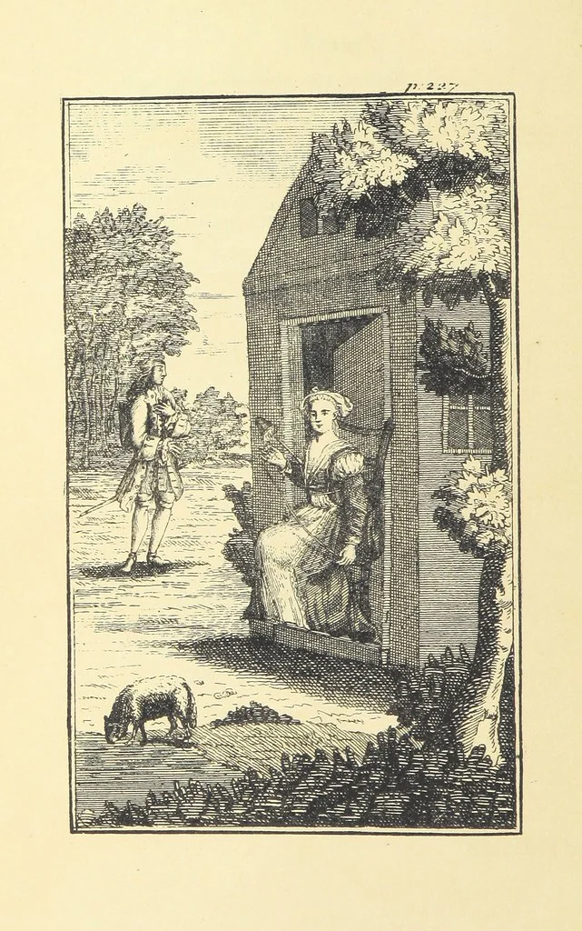 An illustration from A Collection of Old Ballads. Corrected from the best and most ancient copies extant. With introductions, historical, critical, or humorous. Illustrated with copper plates. [Collected by Ambrose Philips?, 1871, leaf 276