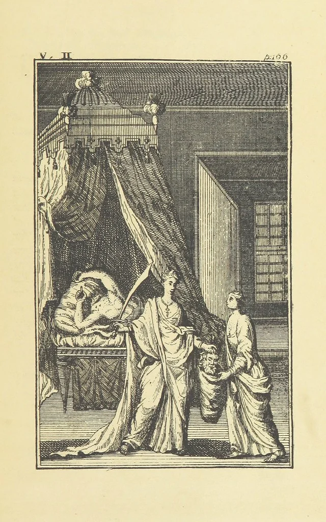 An illustration from A Collection of Old Ballads. Corrected from the best and most ancient copies extant. With introductions, historical, critical, or humorous. Illustrated with copper plates. [Collected by Ambrose Philips?, 1871, leaf 215