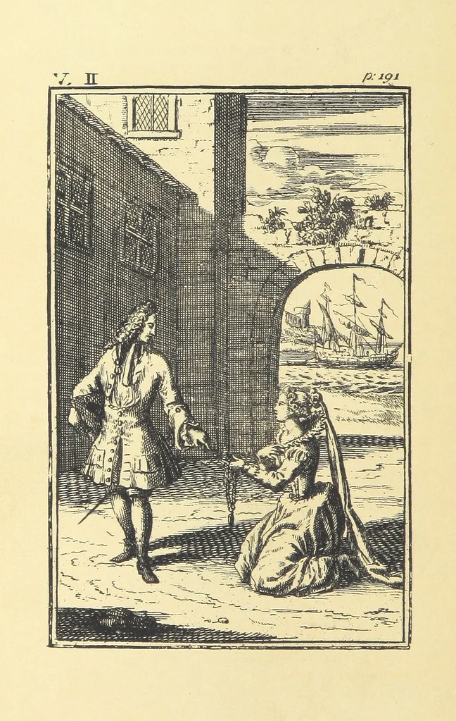 An illustration from A Collection of Old Ballads. Corrected from the best and most ancient copies extant. With introductions, historical, critical, or humorous. Illustrated with copper plates. [Collected by Ambrose Philips?, 1871, leaf 244