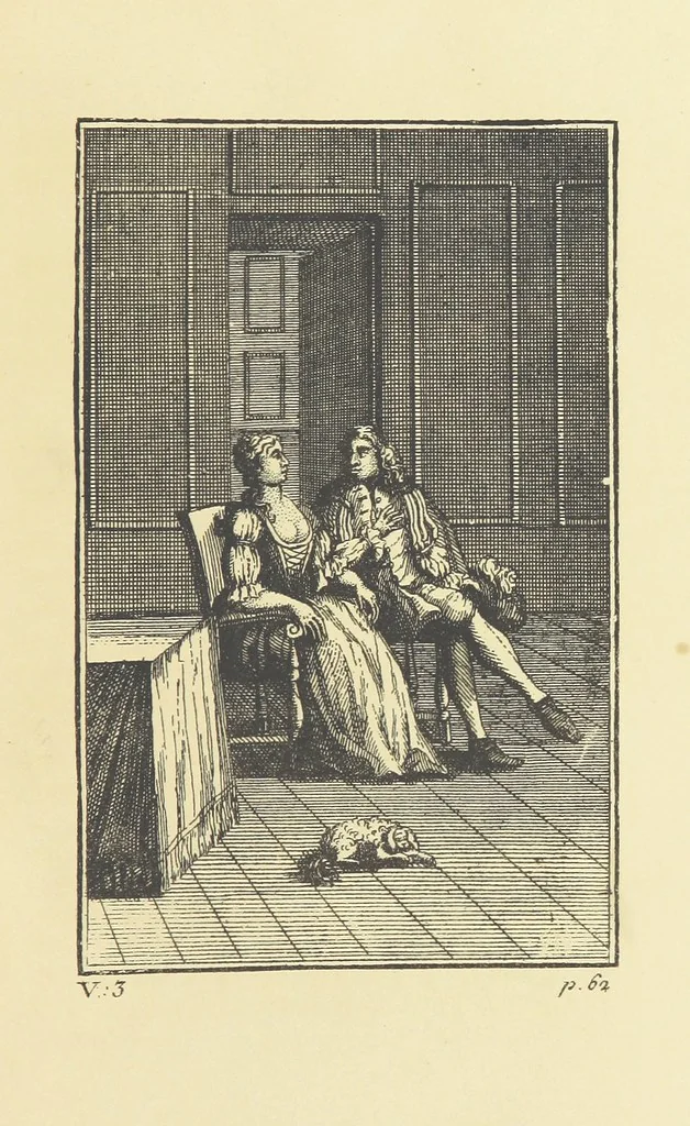 An illustration from A Collection of Old Ballads. Corrected from the best and most ancient copies extant. With introductions, historical, critical, or humorous. Illustrated with copper plates. [Collected by Ambrose Philips?, 1871, leaf 101
