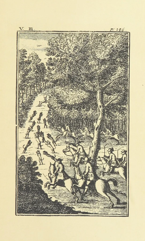 An illustration from A Collection of Old Ballads. Corrected from the best and most ancient copies extant. With introductions, historical, critical, or humorous. Illustrated with copper plates. [Collected by Ambrose Philips?, 1871, leaf 247