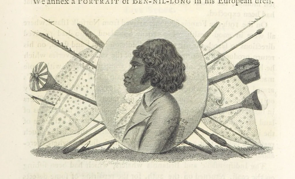 An illustration from An Account of the English Colony in New South Wales ... To which are added, some particulars of New Zealand; compiled ... from the MSS. of Lieutenant-Governor King ... Illustrated by engravings, 1804, leaf 527