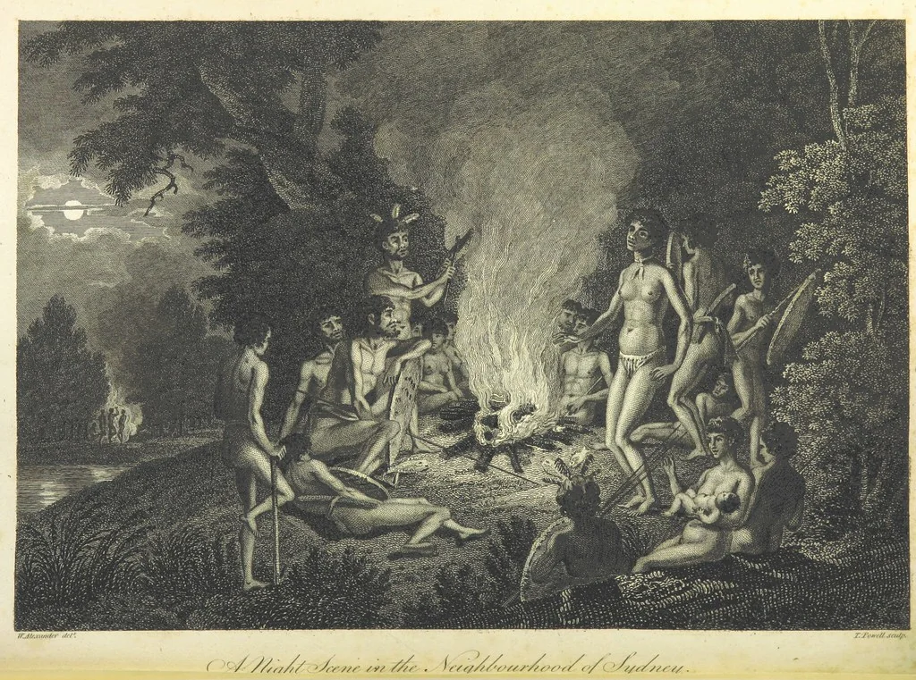 An illustration from An Account of the English Colony in New South Wales ... To which are added, some particulars of New Zealand; compiled ... from the MSS. of Lieutenant-Governor King ... Illustrated by engravings, 1804, leaf 568
