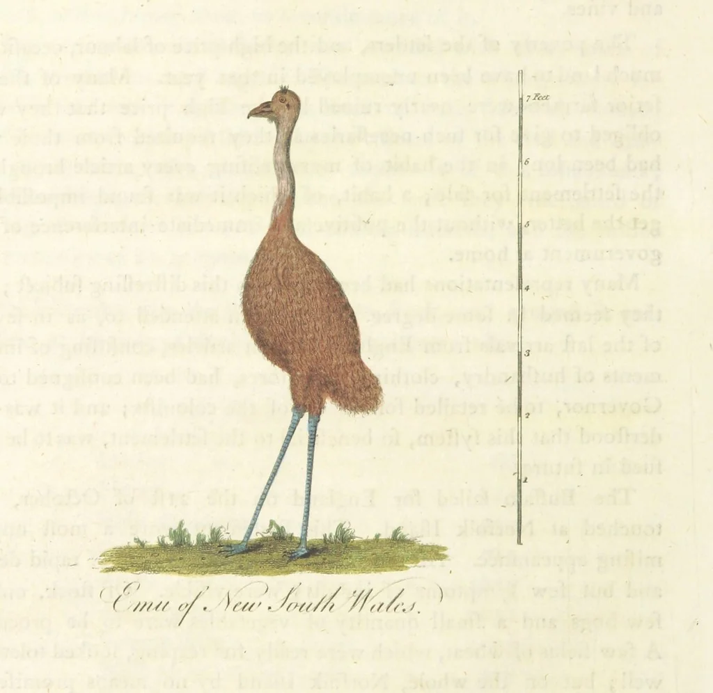 An illustration from An Account of the English Colony in New South Wales ... To which are added, some particulars of New Zealand; compiled ... from the MSS. of Lieutenant-Governor King ... Illustrated by engravings, 1804, leaf 612