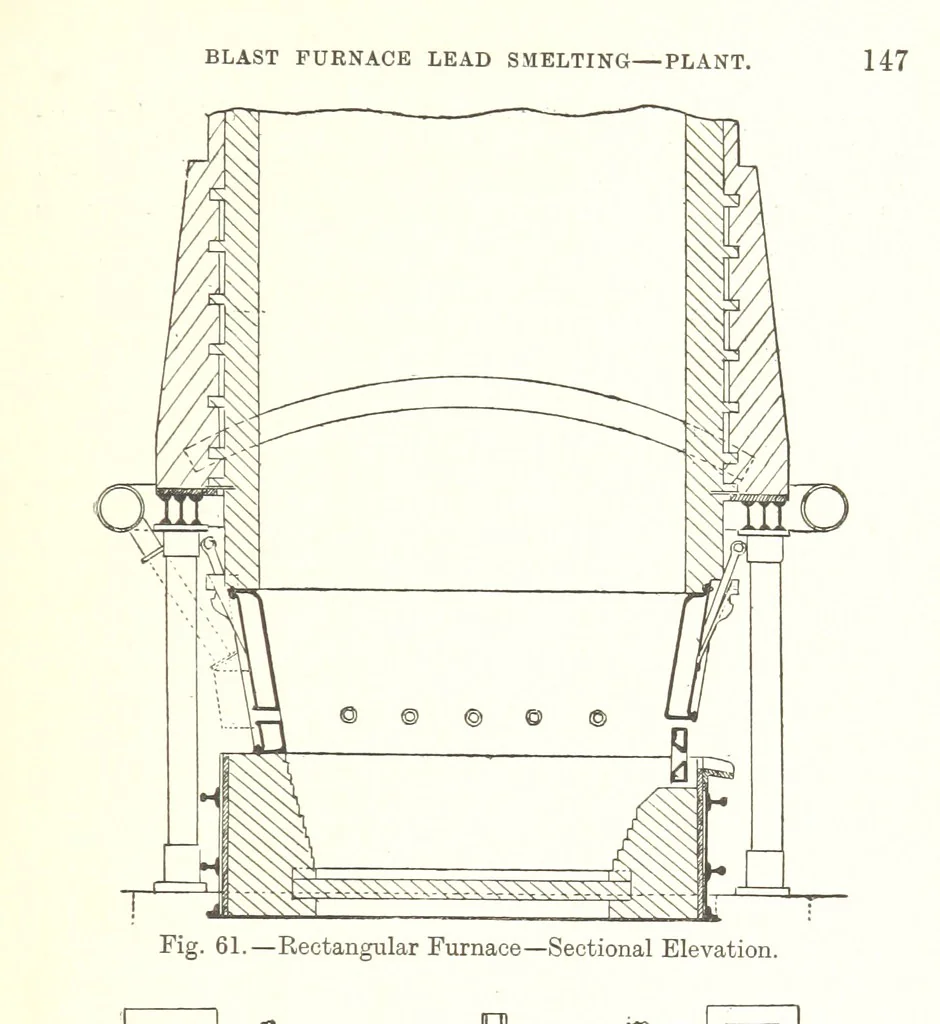 An illustration from The Metallurgy of Lead and Silver. Part I. Lead. (Part II. Silver.), 1899, leaf 169