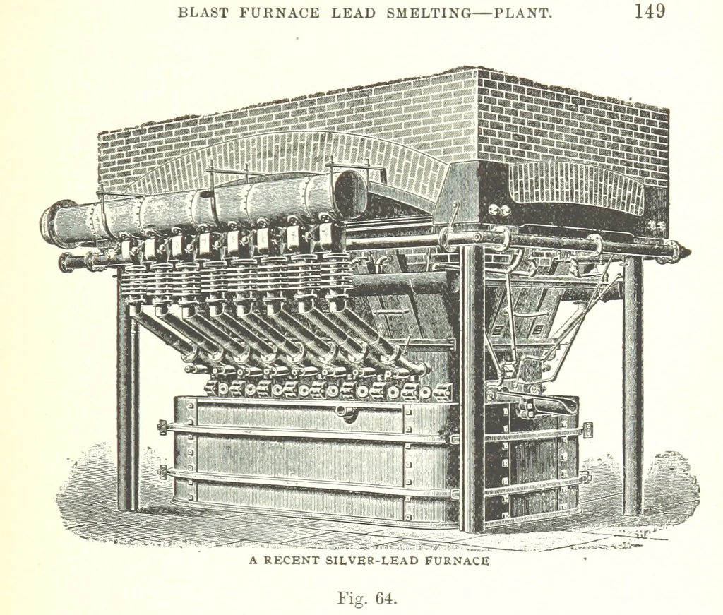 An illustration from The Metallurgy of Lead and Silver. Part I. Lead. (Part II. Silver.), 1899, leaf 171