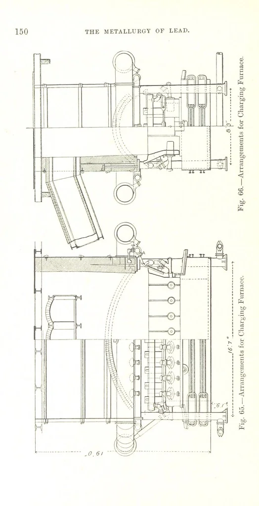 An illustration from The Metallurgy of Lead and Silver. Part I. Lead. (Part II. Silver.), 1899, leaf 172