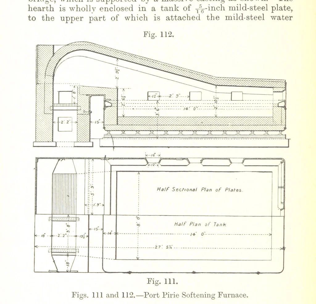 An illustration from The Metallurgy of Lead and Silver. Part I. Lead. (Part II. Silver.), 1899, leaf 304
