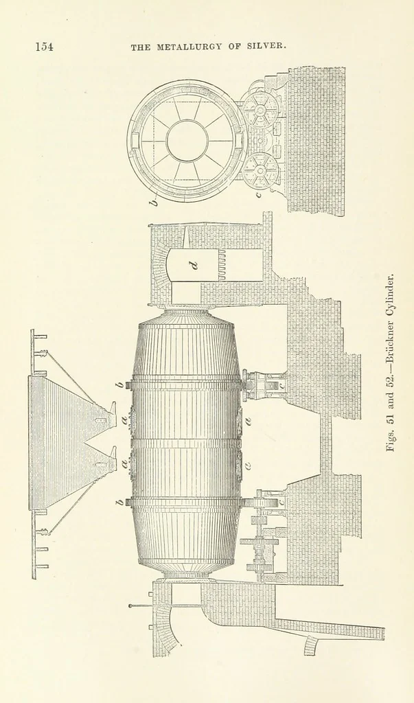 An illustration from The Metallurgy of Lead and Silver. Part I. Lead. (Part II. Silver.), 1899, leaf 174
