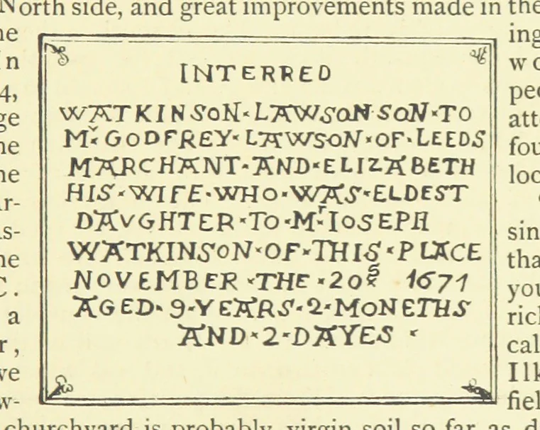 An illustration from Ilkley, Ancient and Modern ... Eighty illustrations, 1885, leaf 197