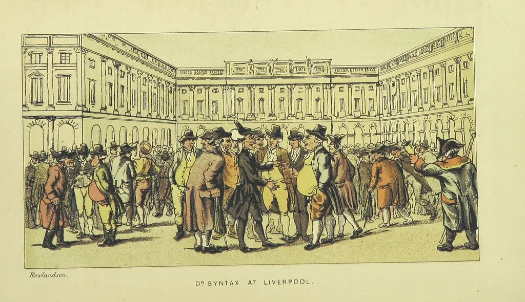 An illustration from Doctor Syntax's Three Tours: in search of the picturesque, consolation, and a wife ... The original edition, complete and unabridged, with the life and adventures of the author ... by John Camden Hotten. Eighty full page illustrations drawn and coloured after the originals by T. Rowlandson, 1868, leaf 166