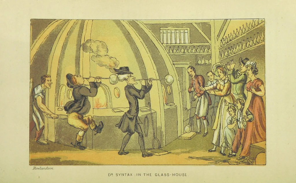 An illustration from Doctor Syntax's Three Tours: in search of the picturesque, consolation, and a wife ... The original edition, complete and unabridged, with the life and adventures of the author ... by John Camden Hotten. Eighty full page illustrations drawn and coloured after the originals by T. Rowlandson, 1868, leaf 312