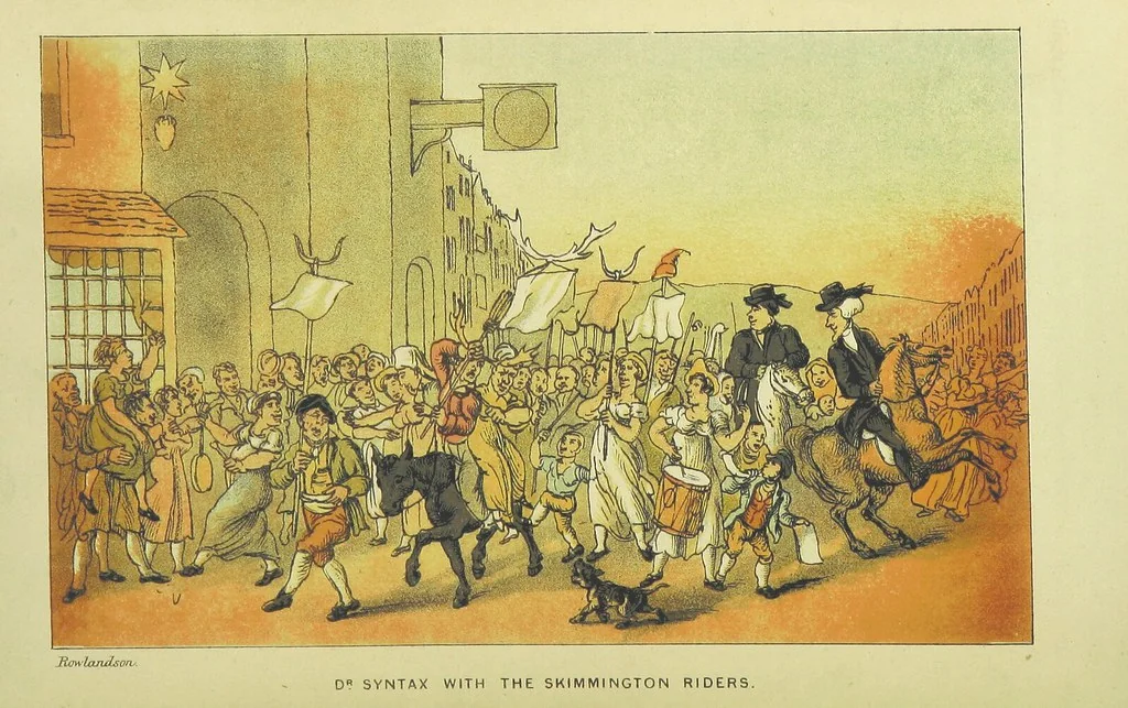 An illustration from Doctor Syntax's Three Tours: in search of the picturesque, consolation, and a wife ... The original edition, complete and unabridged, with the life and adventures of the author ... by John Camden Hotten. Eighty full page illustrations drawn and coloured after the originals by T. Rowlandson, 1868, leaf 342