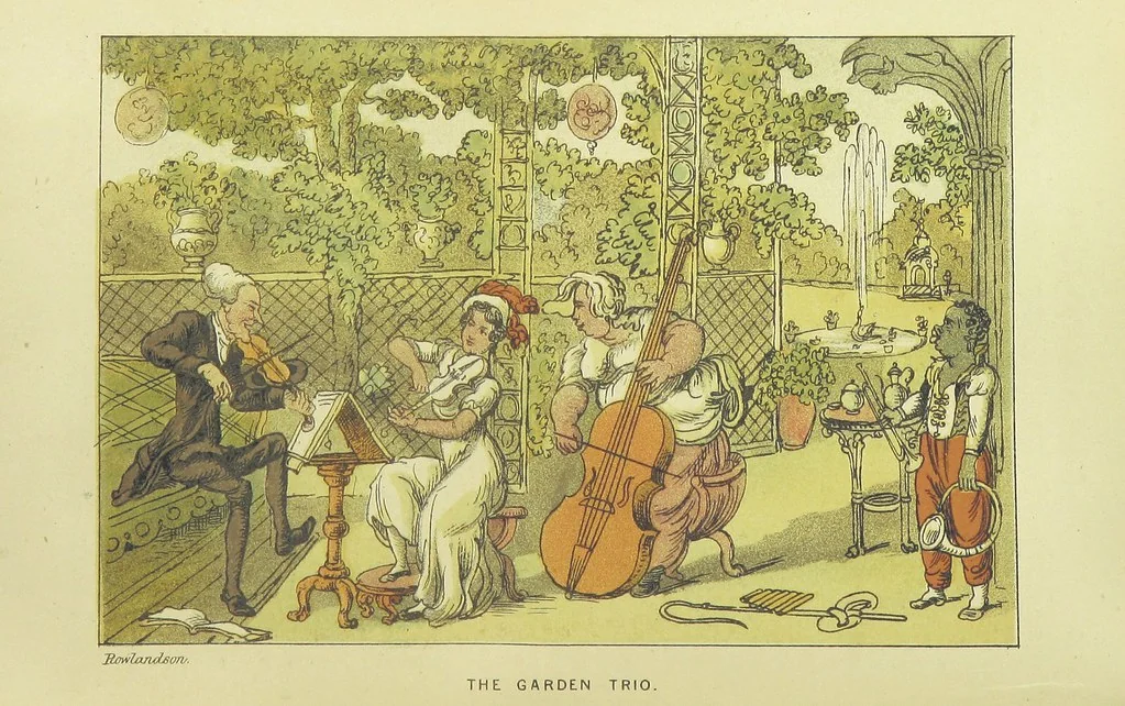 An illustration from Doctor Syntax's Three Tours: in search of the picturesque, consolation, and a wife ... The original edition, complete and unabridged, with the life and adventures of the author ... by John Camden Hotten. Eighty full page illustrations drawn and coloured after the originals by T. Rowlandson, 1868, leaf 488