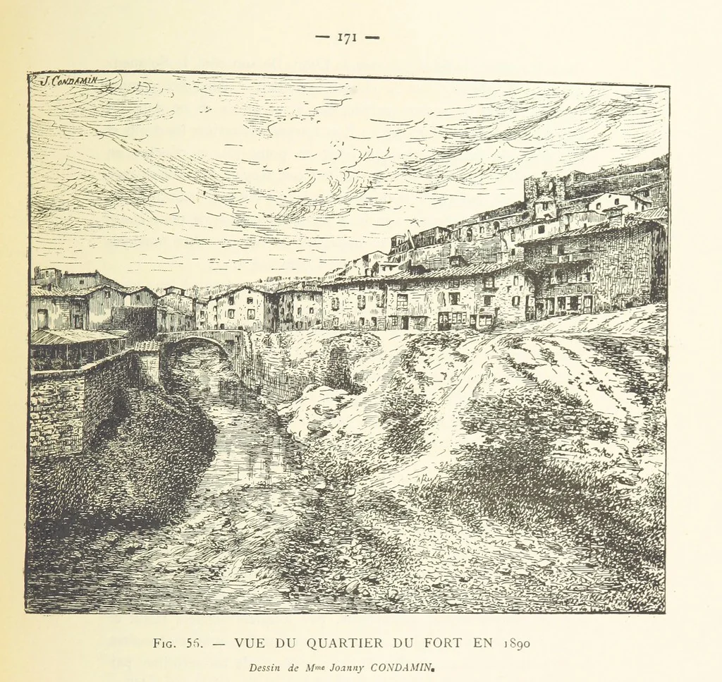 An illustration from Histoire de Saint-Chamond et de la seigneurie de Jarez depuis les temps les plus reculés jusqu'à nos jours, 1890, leaf 211
