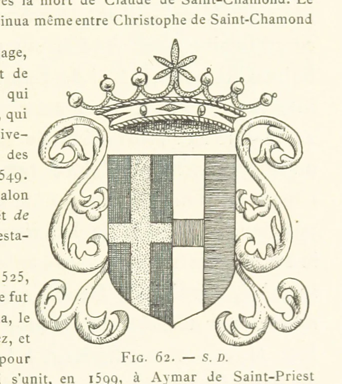 An illustration from Histoire de Saint-Chamond et de la seigneurie de Jarez depuis les temps les plus reculés jusqu'à nos jours, 1890, leaf 219