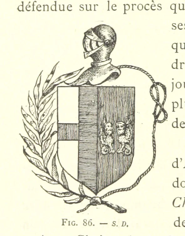 An illustration from Histoire de Saint-Chamond et de la seigneurie de Jarez depuis les temps les plus reculés jusqu'à nos jours, 1890, leaf 272