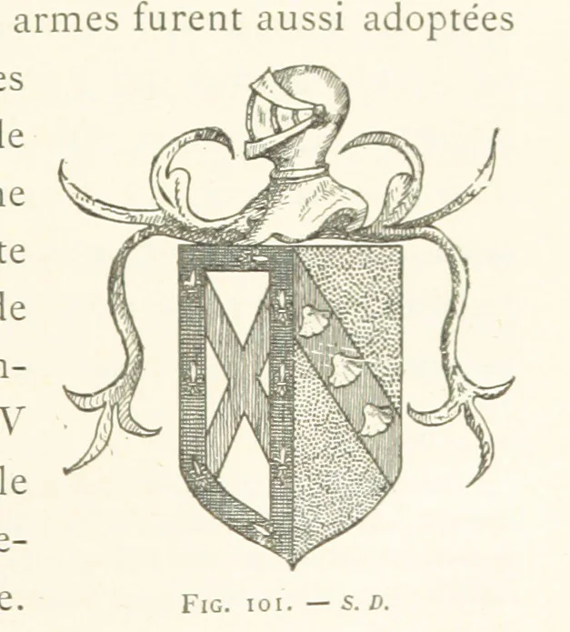 An illustration from Histoire de Saint-Chamond et de la seigneurie de Jarez depuis les temps les plus reculés jusqu'à nos jours, 1890, leaf 289