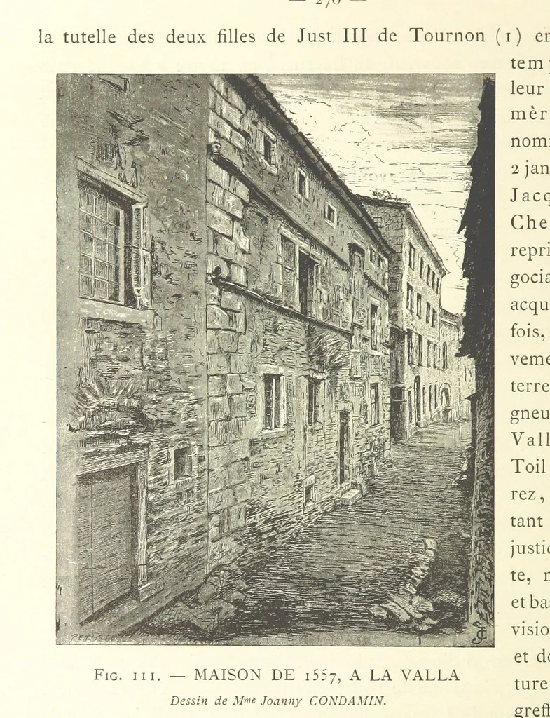 An illustration from Histoire de Saint-Chamond et de la seigneurie de Jarez depuis les temps les plus reculés jusqu'à nos jours, 1890, leaf 318