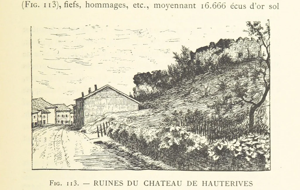 An illustration from Histoire de Saint-Chamond et de la seigneurie de Jarez depuis les temps les plus reculés jusqu'à nos jours, 1890, leaf 321