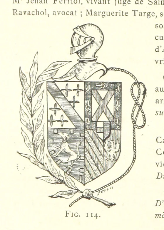 An illustration from Histoire de Saint-Chamond et de la seigneurie de Jarez depuis les temps les plus reculés jusqu'à nos jours, 1890, leaf 322